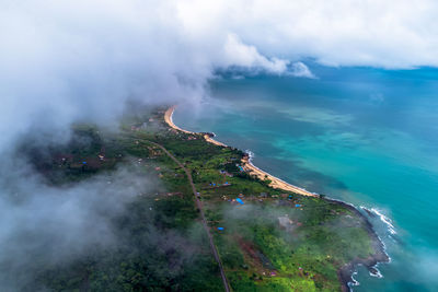 Beautiful beach from the cloud