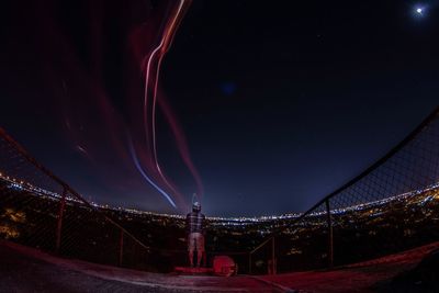 Light trails at night