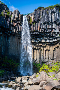 Svartifoss in summer iceland