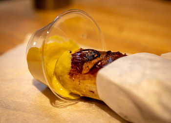 Close-up of drink on table