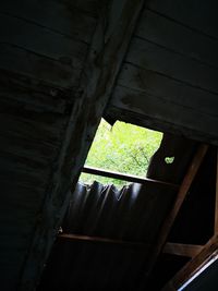Low angle view of window in building