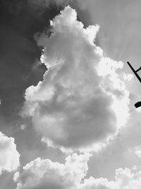 Low angle view of cloudy sky