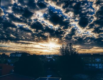 Scenic view of dramatic sky during sunset