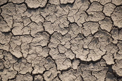 Full frame shot of cracked field