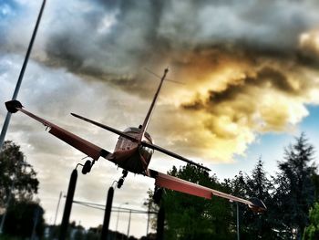 Low angle view of cloudy sky