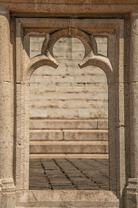 Detail of stone decoration in a cathedral balustrade from brussels. the friendly capital of belgium.