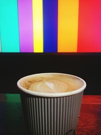 Close-up of coffee on table