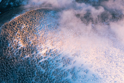 Aerial view of waterfall