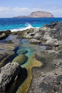 Scenic view of sea against sky