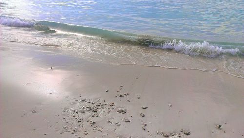 High angle view of beach