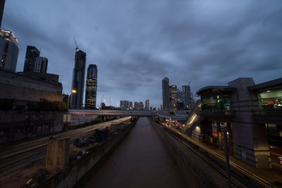 Buildings in city against sky