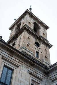 Low angle view of building against clear sky