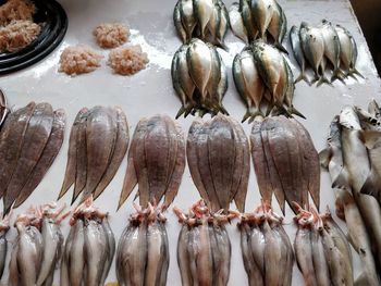 Close-up of fish for sale in market