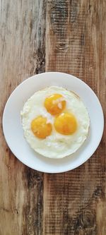 Directly above shot of breakfast served on table