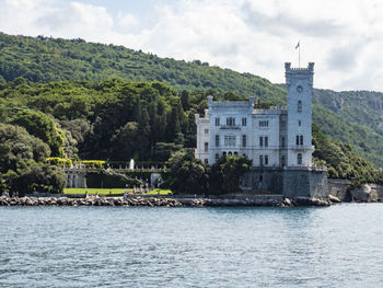 Vieo of miramare castle in trieste