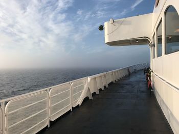 Scenic view of sea seen from boat deck