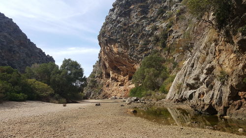 Scenic view of mountain against sky