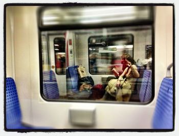 People sitting in train