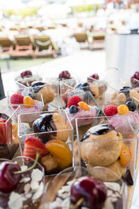 Close-up of fruits on table