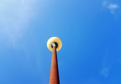 Low angle view of street light against sky