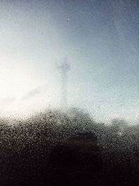 Full frame shot of raindrops on window