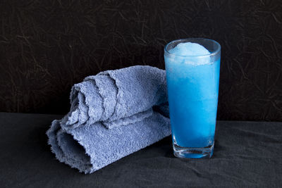 blue drink in a