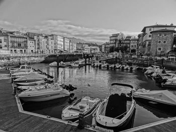 Boats in harbor