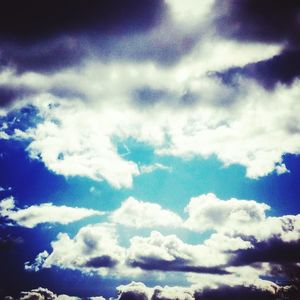 Low angle view of cloudy sky