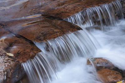 Scenic view of waterfall