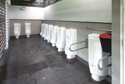 Urinals in public bathroom