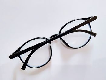 Close-up of eyeglasses on table