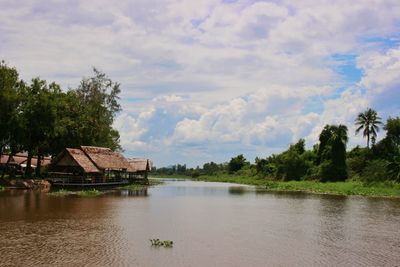 Scenic view of river against sky