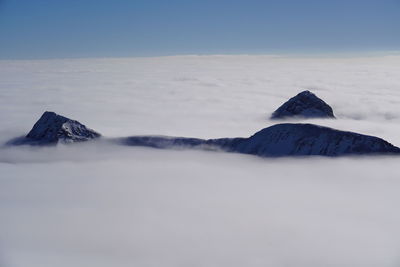 Scenic view of mountain and cloudscape