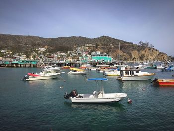 Boats in sea