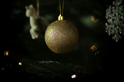 Close-up of christmas decorations