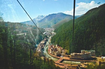 Scenic view of mountain range