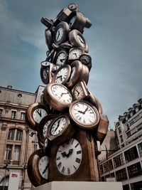 Clock on white wall