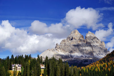 Panoramic view of landscape against cloudy sky