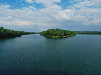 Scenic view of river against sky