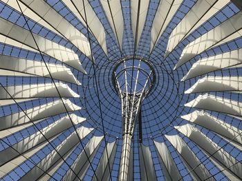 Low angle view of skylight