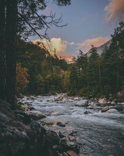 Scenic view of river against sky