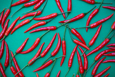 Full frame shot of red chili peppers