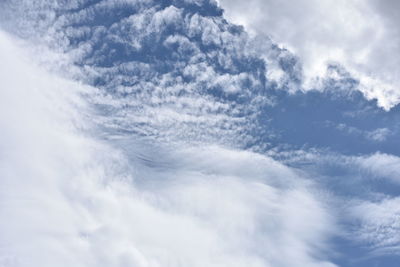 Low angle view of clouds in sky