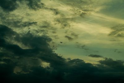 Low angle view of cloudy sky