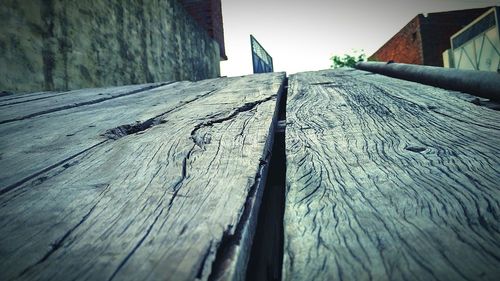 Close-up of wooden plank