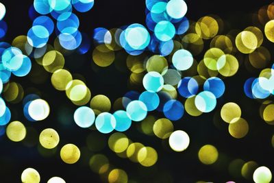 Defocused image of illuminated lights