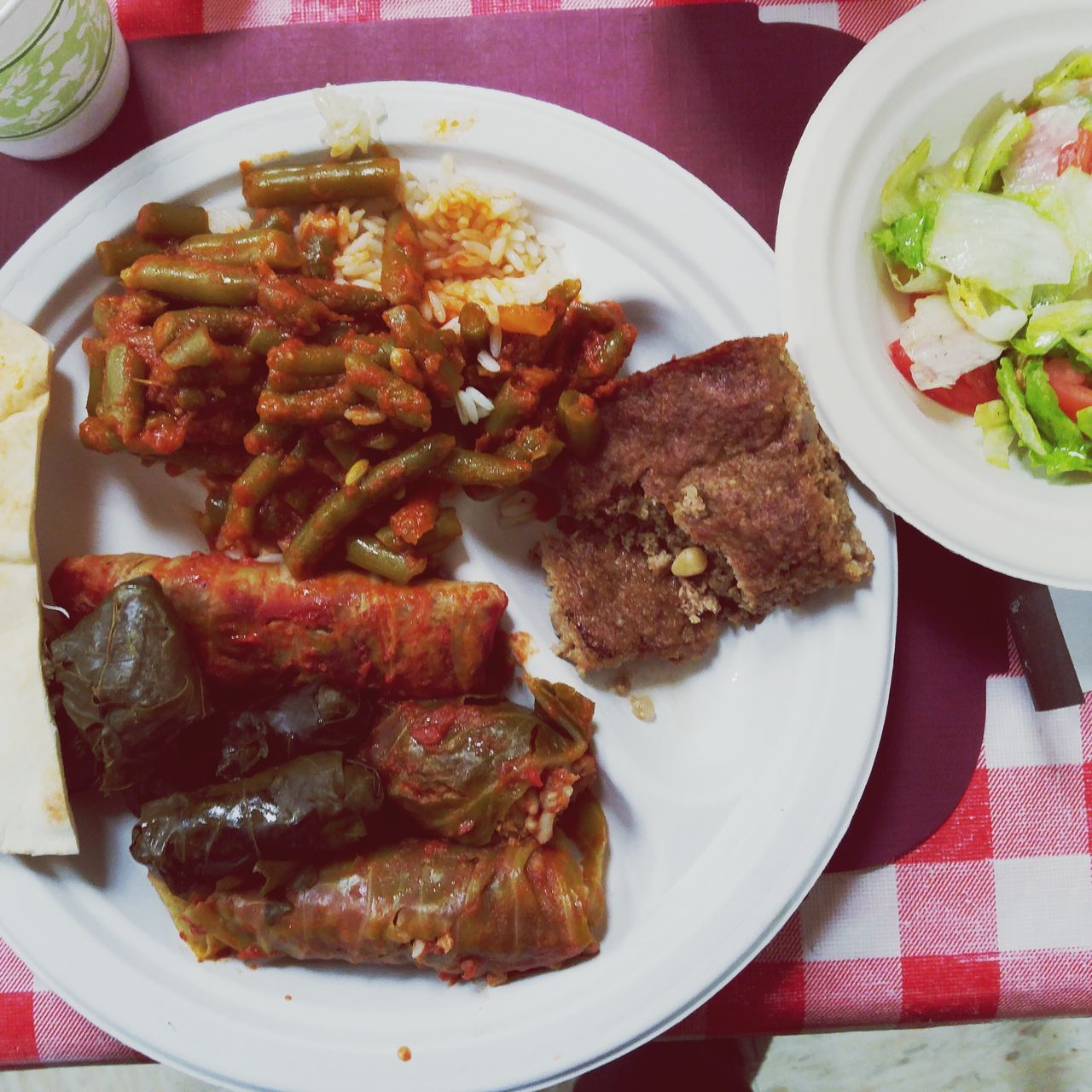 CLOSE-UP OF FOOD SERVED WITH MEAT