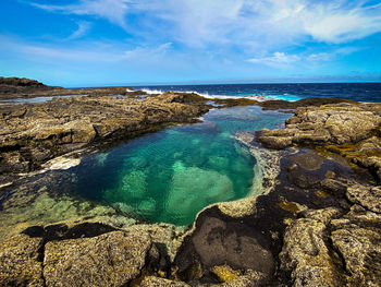 Scenic view of sea against sky