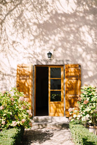 Entrance of building