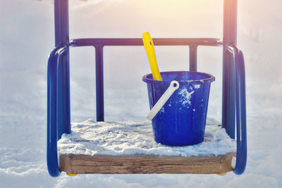 Close-up of ice cream on table